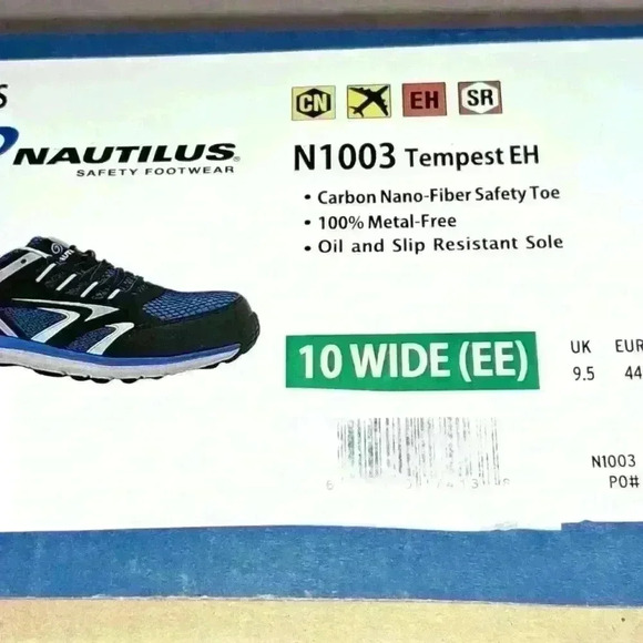 Nautilus N1003 Tempest EH carbon toe Men's 10 wide 10 EE safety shoe - Picture 8 of 10